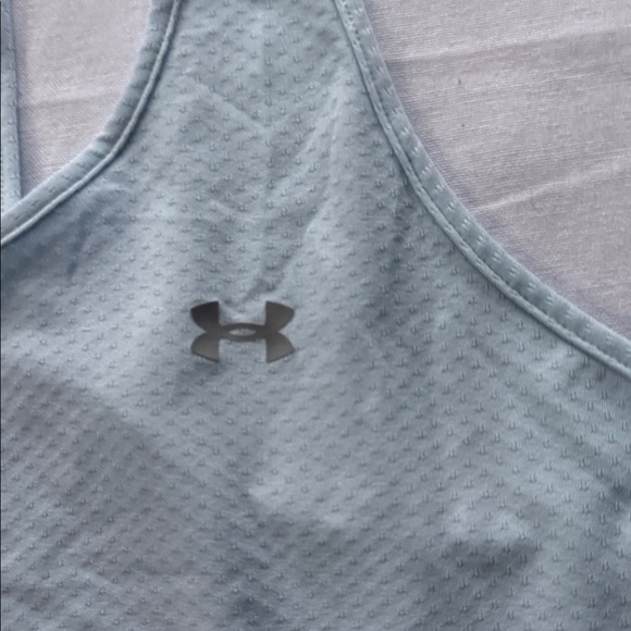 Light Blue Under Armour Workout Tank Top - Picture 3 of 4